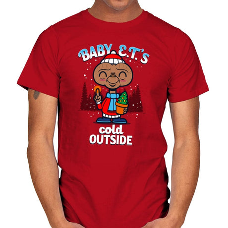 Baby E.T.'s Cold Outside - Mens T-Shirts RIPT Apparel Small / Red