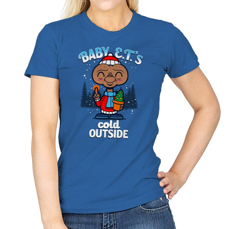 Baby E.T.'s Cold Outside - Womens T-Shirts RIPT Apparel Small / Royal