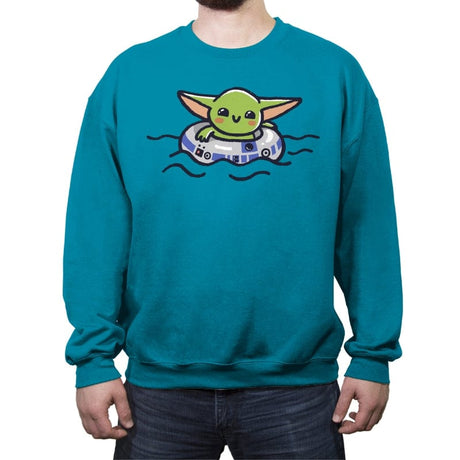 Baby Floats - Crew Neck Sweatshirt Crew Neck Sweatshirt RIPT Apparel Small / Antique Sapphire