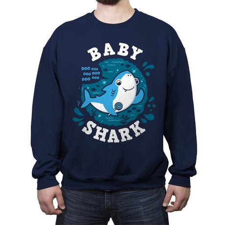 Baby Shark - Crew Neck Sweatshirt Crew Neck Sweatshirt RIPT Apparel Small / Navy