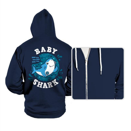 Baby Shark - Hoodies Hoodies RIPT Apparel Small / Navy