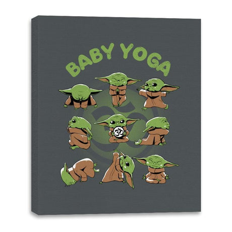 Baby Yoga - Canvas Wraps Canvas Wraps RIPT Apparel 16x20 / Charcoal
