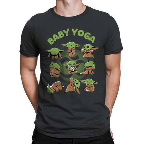 Baby Yoga - Mens Premium T-Shirts RIPT Apparel Small / Heavy Metal