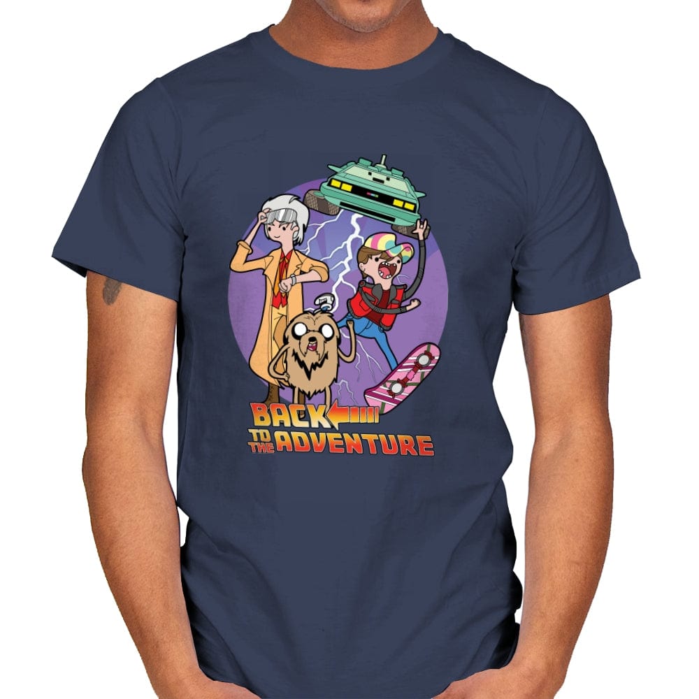 Back to Adventure - Mens T-Shirts RIPT Apparel Small / Navy