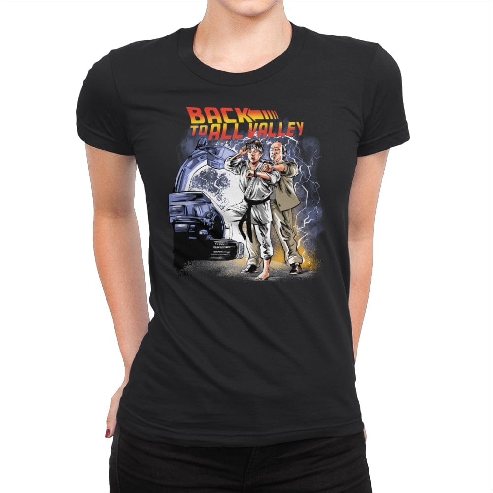 Back to All Valley - Womens Premium T-Shirts RIPT Apparel Small / Black
