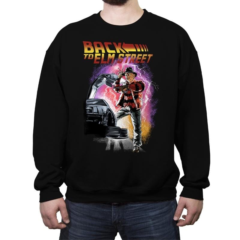 Back to Elm Street - Crew Neck Sweatshirt Crew Neck Sweatshirt RIPT Apparel Small / Black