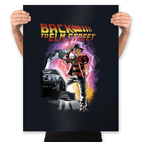 Back to Elm Street - Prints Posters RIPT Apparel 18x24 / Black