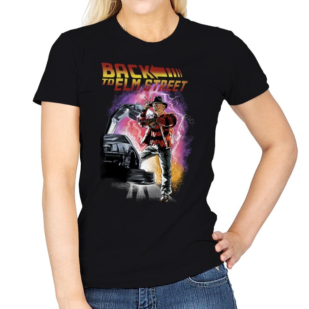 Back to Elm Street - Womens T-Shirts RIPT Apparel Small / Black