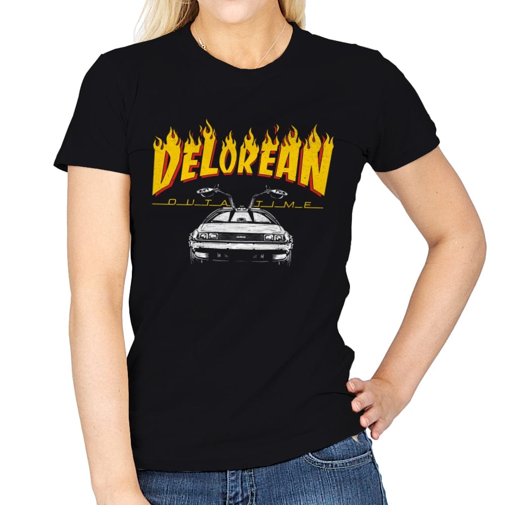 Back to Flames - Womens T-Shirts RIPT Apparel Small / Black