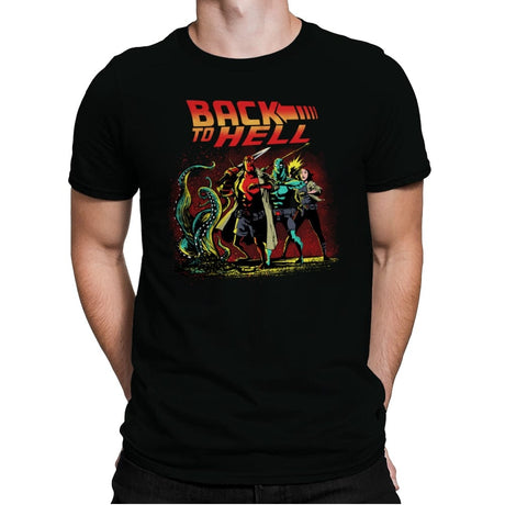 Back to Hell - Mens Premium T-Shirts RIPT Apparel Small / Black