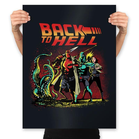 Back to Hell - Prints Posters RIPT Apparel 18x24 / Black