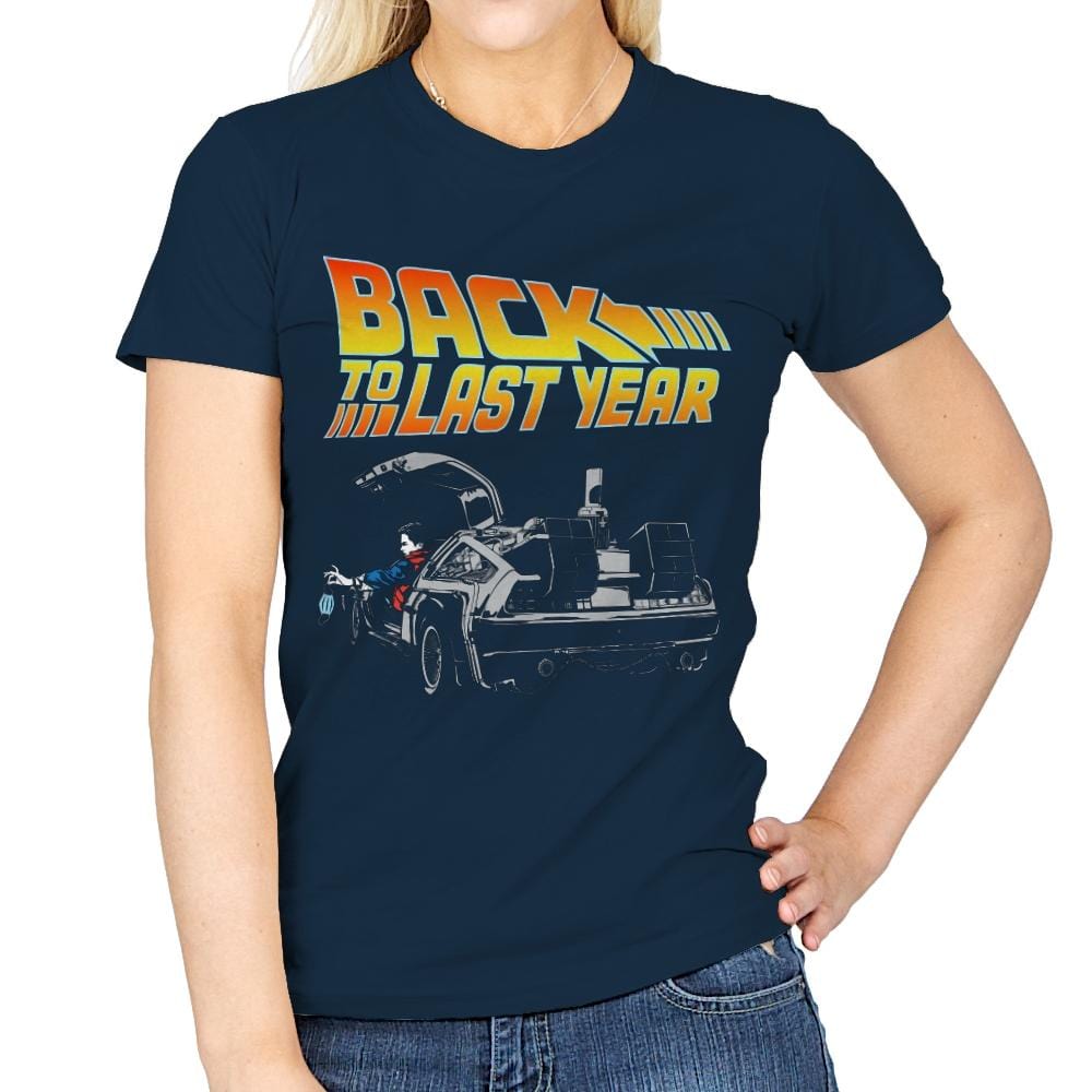 Back to Last Year - Womens T-Shirts RIPT Apparel Small / Navy