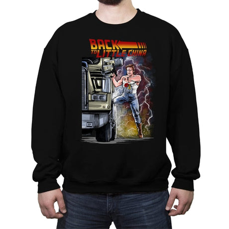 Back to Little China - Crew Neck Sweatshirt Crew Neck Sweatshirt RIPT Apparel Small / Black