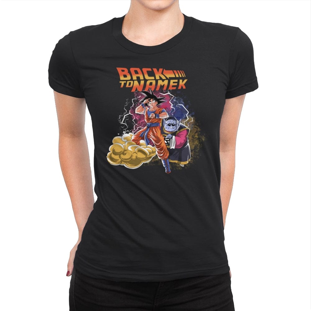 Back to Namek - Womens Premium T-Shirts RIPT Apparel Small / Black