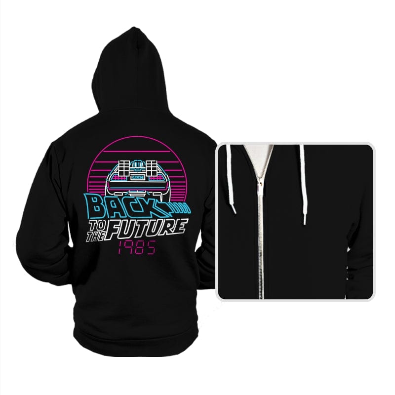 Back to the 80s - Hoodies Hoodies RIPT Apparel Small / Black