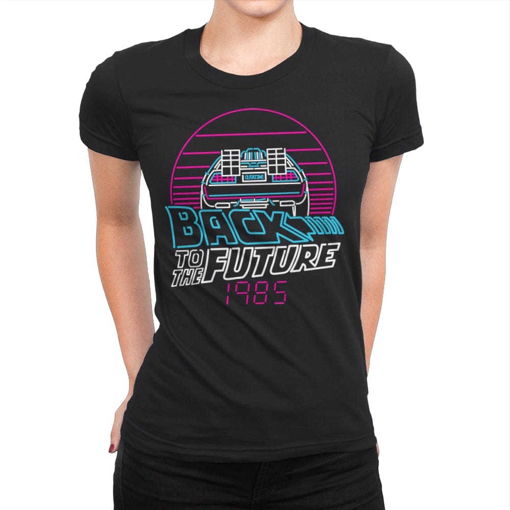 Back to the 80s - Womens Premium T-Shirts RIPT Apparel Small / Black