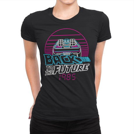 Back to the 80s - Womens Premium T-Shirts RIPT Apparel Small / Black