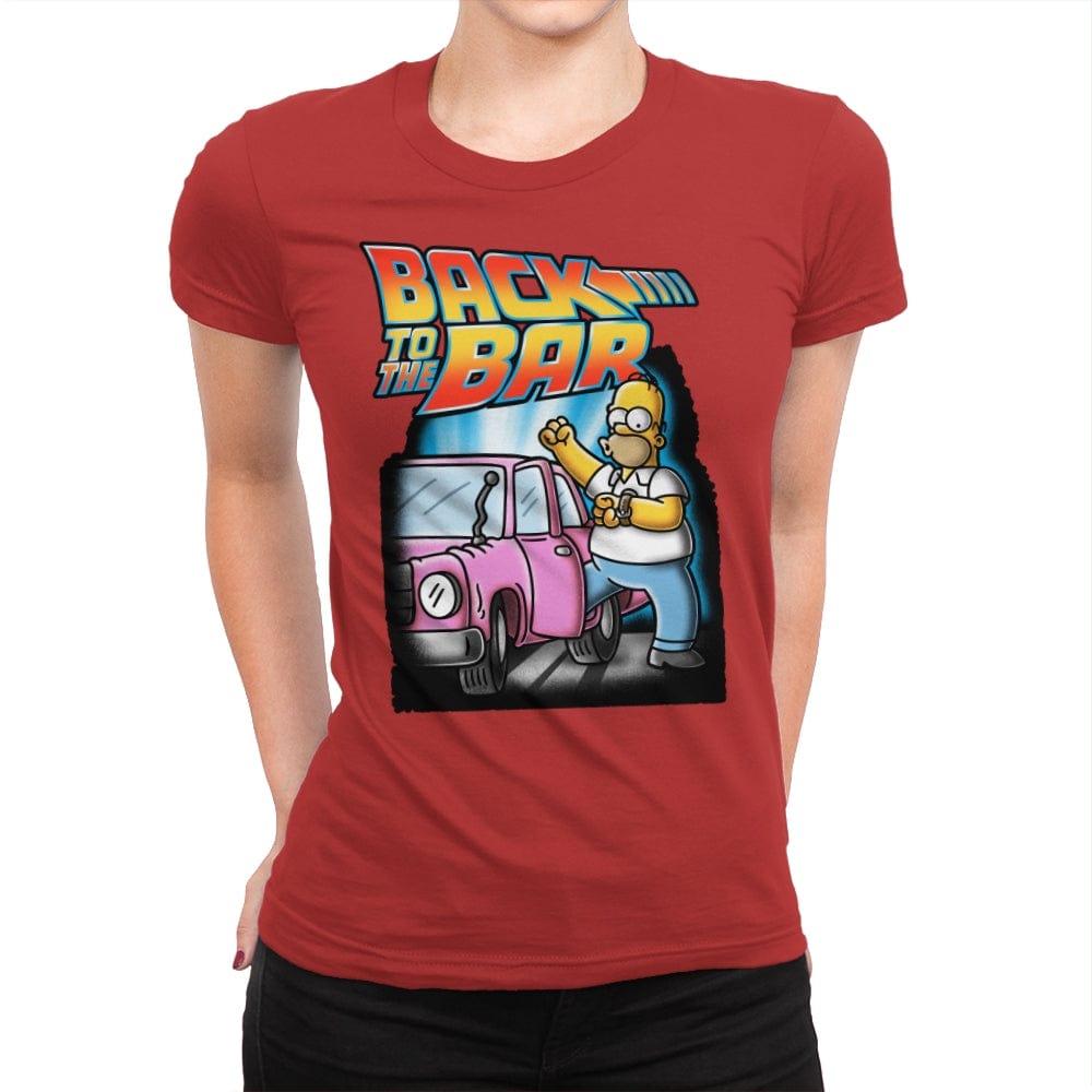 Back to the Bar - Womens Premium T-Shirts RIPT Apparel Small / Red