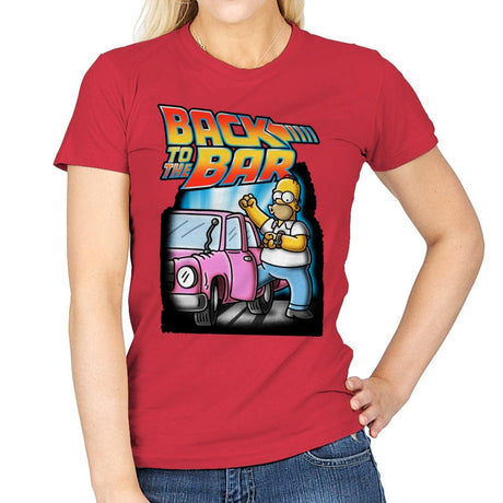 Back to the Bar - Womens T-Shirts RIPT Apparel Small / Red