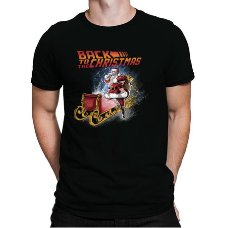 Back to the Christmas - Mens Premium T-Shirts RIPT Apparel Small / Black