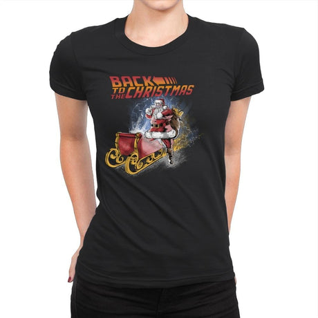 Back to the Christmas - Womens Premium T-Shirts RIPT Apparel Small / Black