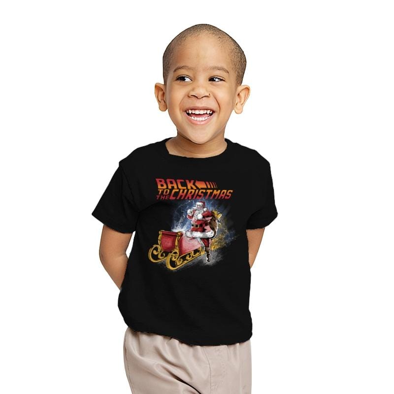 Back to the Christmas - Youth T-Shirts RIPT Apparel X-small / Black
