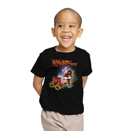 Back to the Christmas - Youth T-Shirts RIPT Apparel X-small / Black