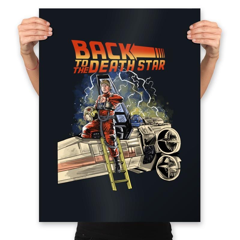 Back to the Death Star - Prints Posters RIPT Apparel 18x24 / Black