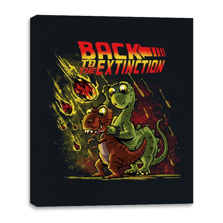 Back to the Extinction - Canvas Wraps Canvas Wraps RIPT Apparel 16x20 / Black