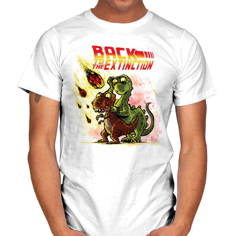 Back to the Extinction - Mens T-Shirts RIPT Apparel Small / White
