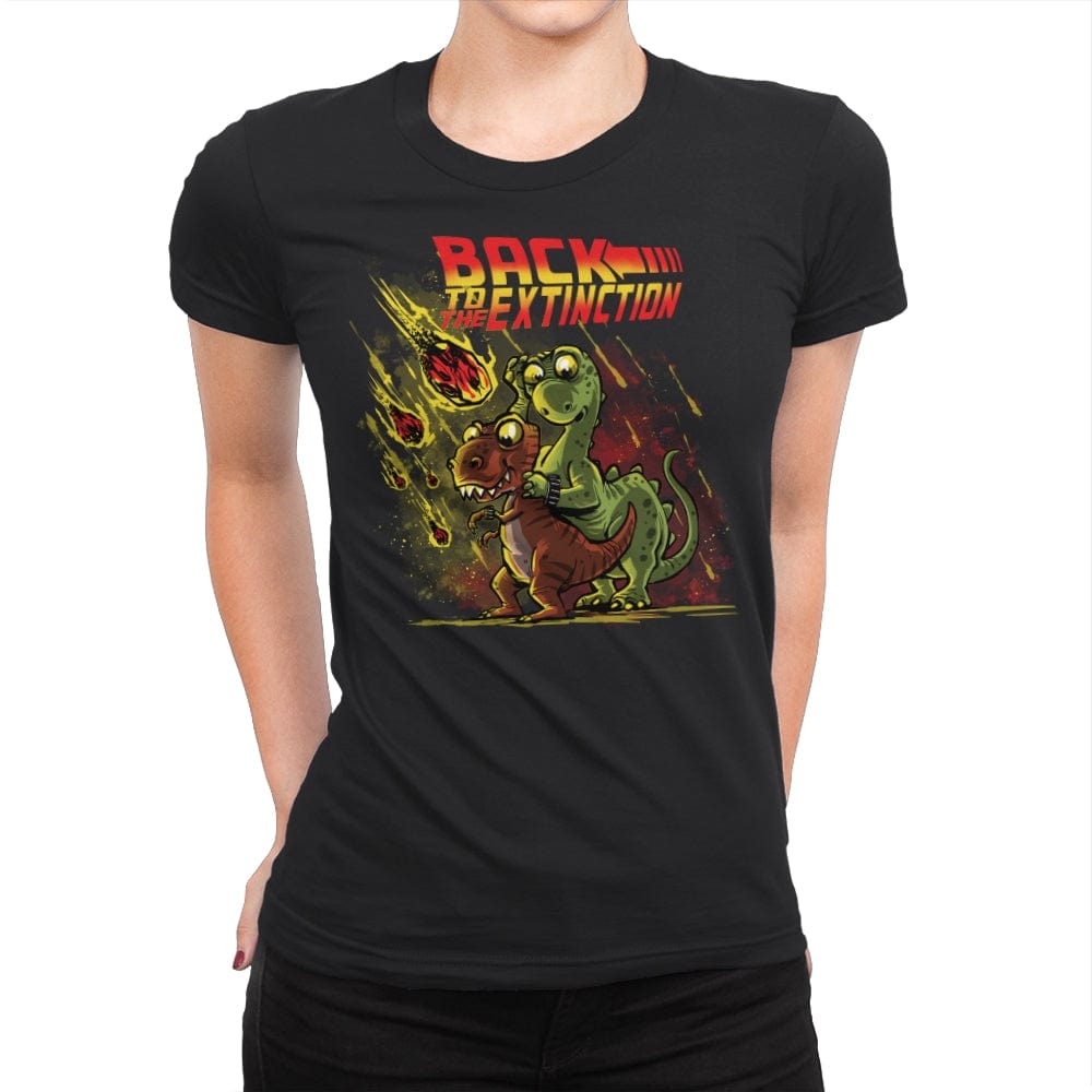 Back to the Extinction - Womens Premium T-Shirts RIPT Apparel Small / Black
