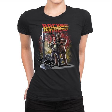 Back to the Hyperspace - Womens Premium T-Shirts RIPT Apparel Small / Black