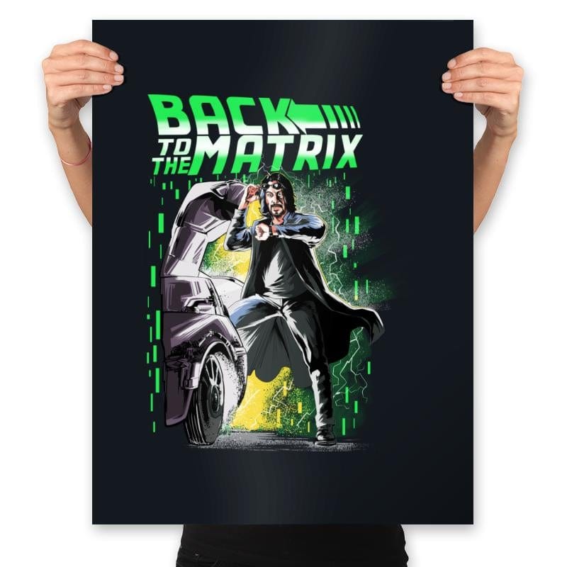Back to the Matrix - Prints Posters RIPT Apparel 18x24 / Black