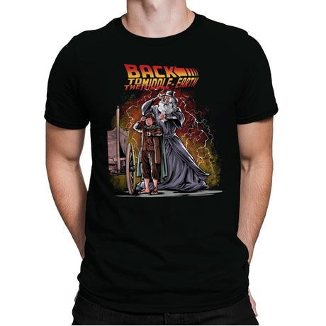 Back to the Middle-Earth - Mens Premium T-Shirts RIPT Apparel Small / Black