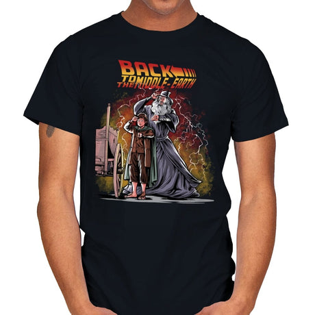 Back to the Middle-Earth - Mens T-Shirts RIPT Apparel Small / Black
