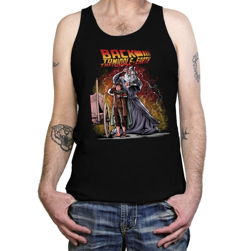 Back to the Middle-Earth - Tanktop Tanktop RIPT Apparel X-Small / Black