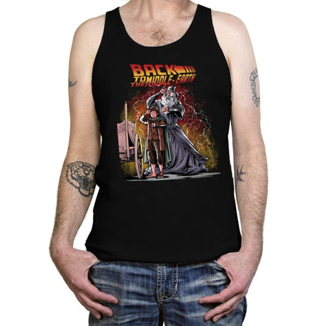 Back to the Middle-Earth - Tanktop Tanktop RIPT Apparel X-Small / Black