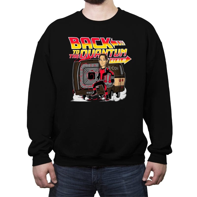 Back to the Quantum Realm - Crew Neck Sweatshirt Crew Neck Sweatshirt RIPT Apparel Small / Black