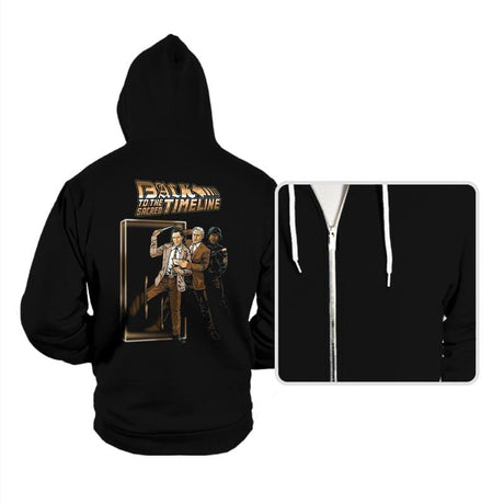 Back to the Sacred Timeline - Hoodies Hoodies RIPT Apparel Small / Black