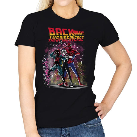 Back to the Spiderverse - Shirt Club - Womens T-Shirts RIPT Apparel Small / Black