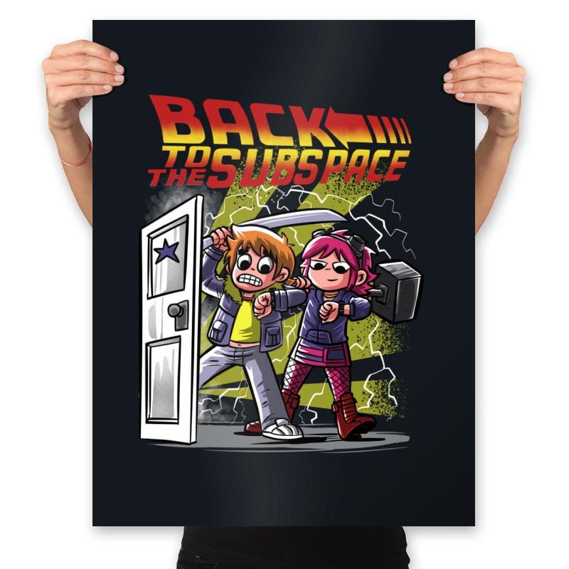 Back to the Subspace - Prints Posters RIPT Apparel 18x24 / Black