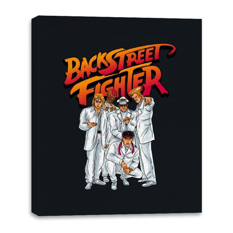 Backstreet Fighter - Canvas Wraps Canvas Wraps RIPT Apparel 16x20 / Black