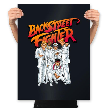 Backstreet Fighter - Prints Posters RIPT Apparel 18x24 / Black