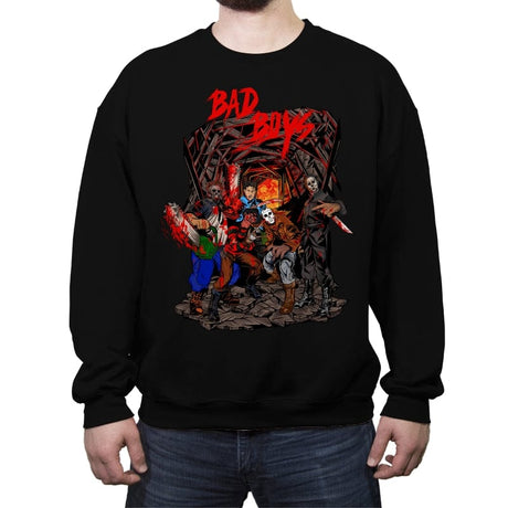 Bad Boys - Crew Neck Sweatshirt Crew Neck Sweatshirt RIPT Apparel Small / Black