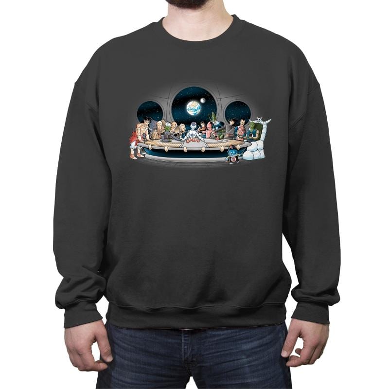 Bad fighters dinner - Crew Neck Sweatshirt Crew Neck Sweatshirt RIPT Apparel Small / Charcoal
