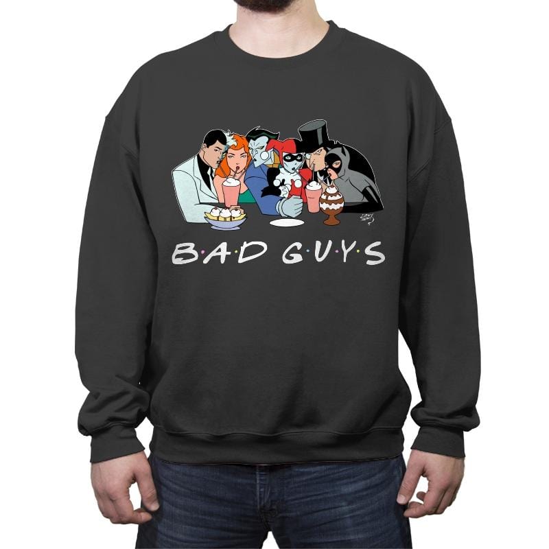 Bad Friends - Crew Neck Sweatshirt Crew Neck Sweatshirt RIPT Apparel Small / Charcoal