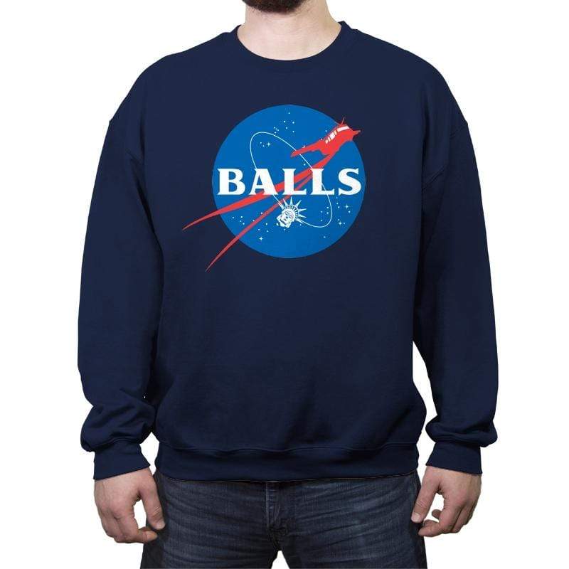 Balls Aeronautics - Crew Neck Sweatshirt Crew Neck Sweatshirt RIPT Apparel Small / Navy