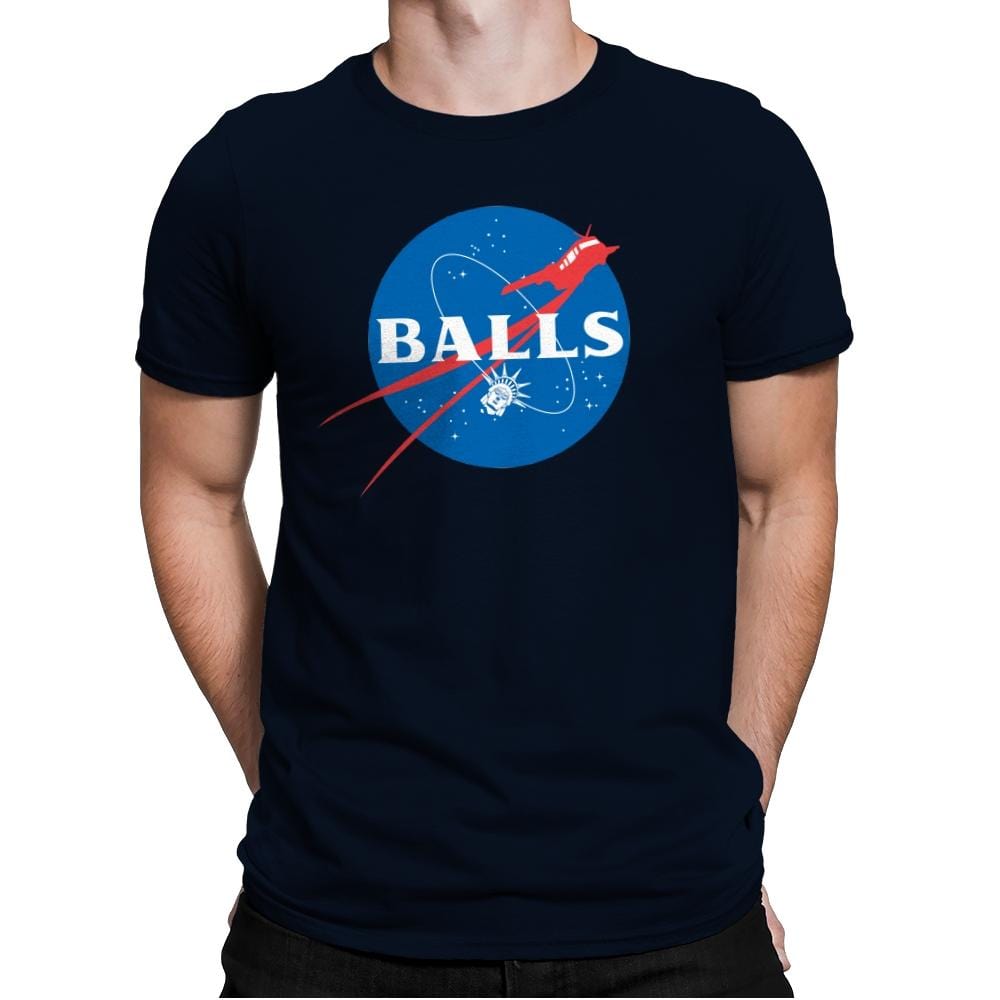 Balls Aeronautics - Mens Premium T-Shirts RIPT Apparel Small / Midnight Navy