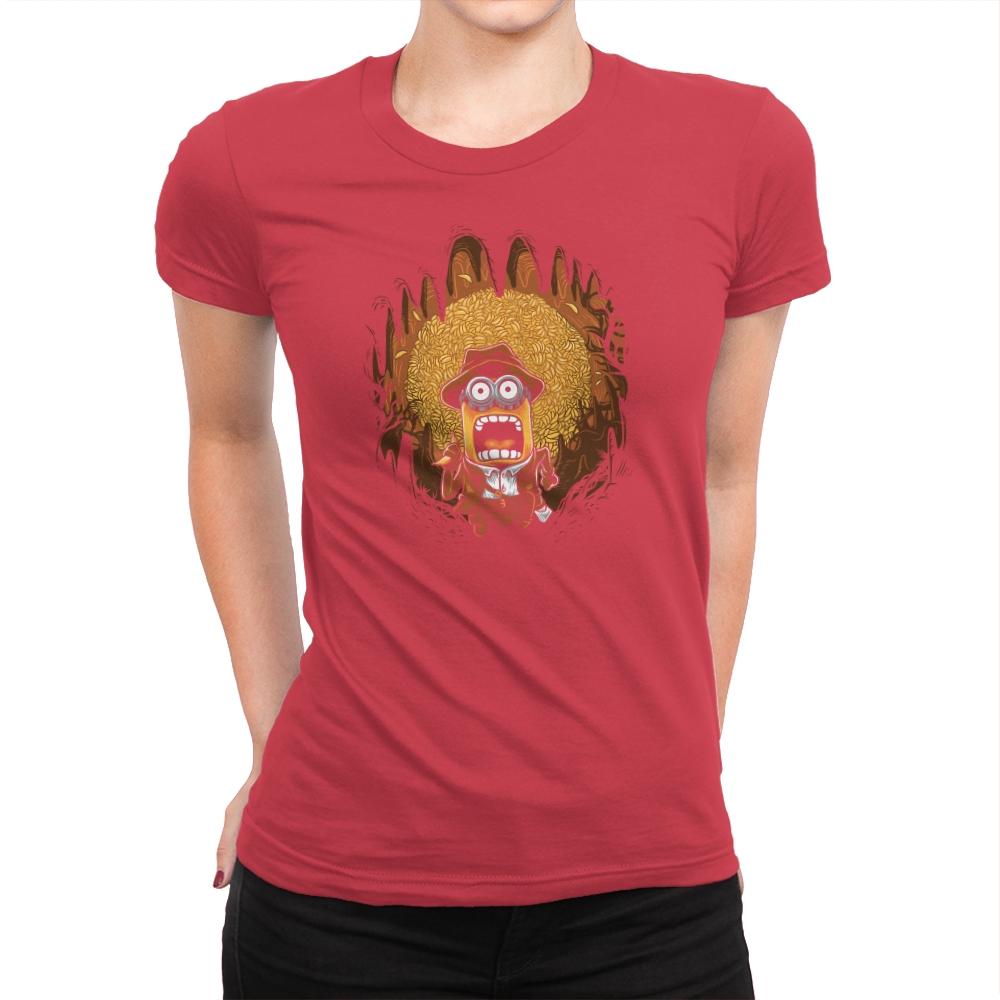 Bananas of Doom - Despicable Tees - Womens Premium T-Shirts RIPT Apparel Small / Red