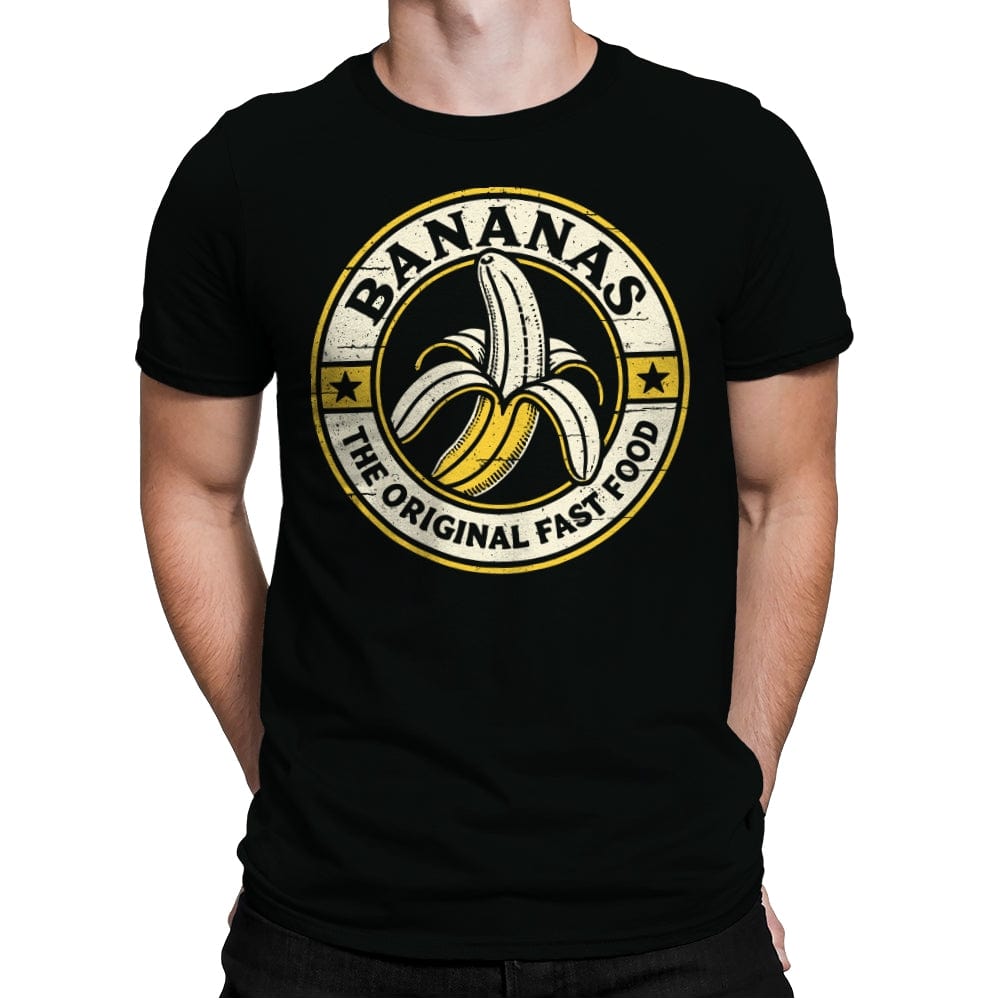 Bananas - The Original Fast Food - Mens Premium T-Shirts RIPT Apparel Small / Black